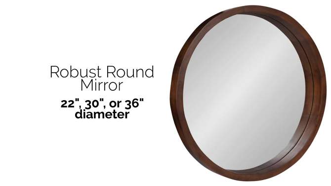 22&#34; Hutton Round Wall Mirror Gray - Kate &#38; Laurel All Things Decor, 2 of 7, play video