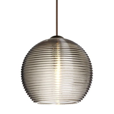 Besa Lighting Kristall 6 1 - Light Pendant in  Bronze