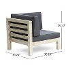 Christopher Knight Home Oana Outdoor Acacia Wood Loveseat with Cushions - 4 of 4