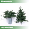 LuxenHome 4.13' Pre-Lit Artificial Fir Christmas Tree with Lights and Metal Pot, Indoor Holiday DEcor Green - 4 of 4