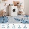 Modern Colorful Leaf Printed Runner Rug, Low Pile Stain-Resistant Carpet with Non-Slip Backing, Floor Cover for Kitchen, Hallway, Entryway - 4 of 4
