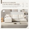 SKRAN L Shaped Cloud Chenille Modular Sectional Sofa with Double Cushions with Movable Ottoman,Indoor Furniture for Living Room - 2 of 4