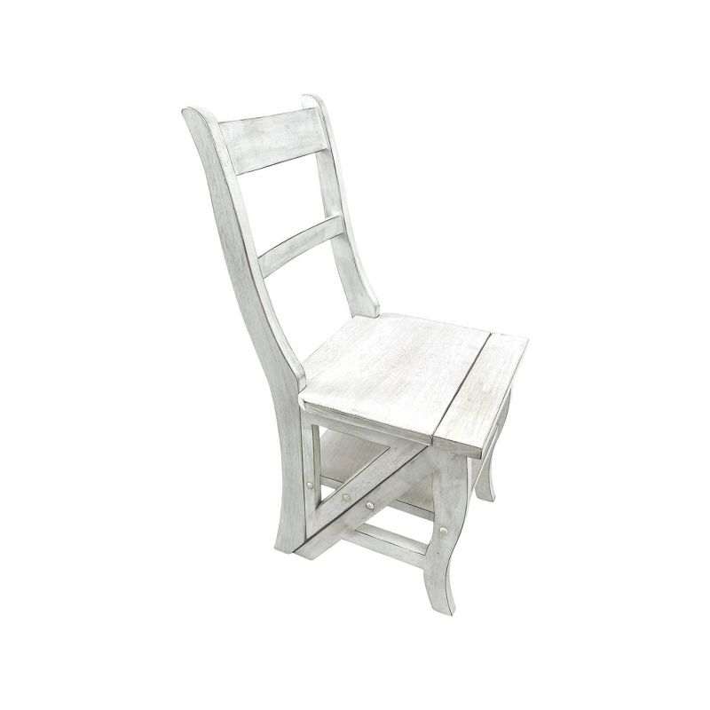 Folding Library Ladder Chair Antique White - Carolina Chair &#38; Table, 1 of 6