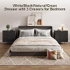 3 Drawer Dresser for Bedroom, 30" Tall Modern Chest of Drawers with Gold Metal Handles & Anti-Tipping Device, Fluted Wooden Dresser Organizer - 4 of 4