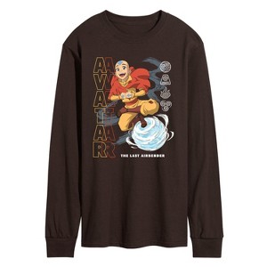 Men's - Avatar: The Last Airbender - Aang Air Bending Long Sleeve Graphic T-Shirt - 1 of 3