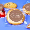Big Dot of Happiness Mocha Brown Simple Script Thank You Stickers and Clear Cookie Bags, Cellophane Treat Bags 4.25x7 Inches - 25 Count - 3 of 4