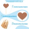 Unique Bargains Wedding Engagement Birthday Decoration Heart Shape Cupcake Toppers Picks 50 Pcs - 3 of 4