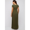 PinkBlush Olive Draped Maternity/Nursing Maxi Dress - 3 of 4