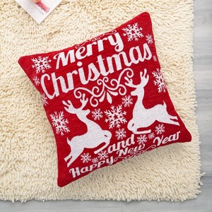 FURNIinspire Decorative Holiday Scene Props Christmas Party Decoration Pillow, Holiday Decor for Living Room, Bedroom, Red, 24"*24"*1" - 1 of 4