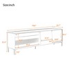JANSNO 70.8" Mid-Century Modern TV Stand for 75" TVs with Storage Space, Sliding Doors & Adjustable Shelves - 4 of 4