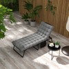 PAGED Foldable Outdoor Chaise Lounge Chair Rocking Sun Lounger Chair Steel Frame for Camping, Beach, Picnics, Deck - 4 of 4