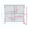 TIRAMISUBEST 4-Door Storage Cabinet with Adjustable Shelves - Natural Wood Mobile File Organizer for Home & Office - 4 of 4
