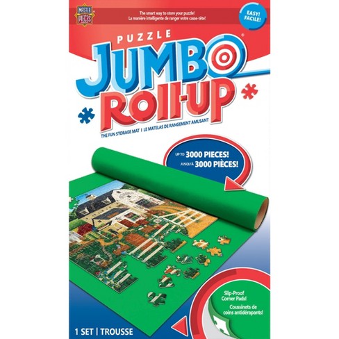 TDC Games Roll Up Jigsaw Puzzle Felt Mat & Folding Cardboard Tube