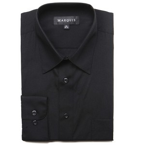Marquis Men's Long Sleeve Regular Fit Big & Tall Size Dress Shirt - 1 of 3