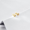 Girls' Bezel Set Heart Clear Screw Back 14k Gold Earrings - In Season Jewelry - 2 of 3