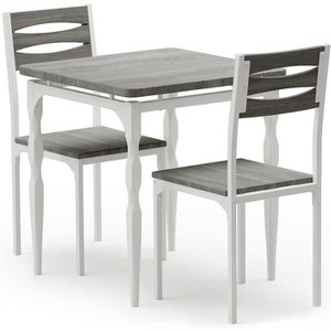 Jojoka Dining Table Set for 2, with Spiral Table Legs for Small Spaces, Kitchen, Apartment - 1 of 4