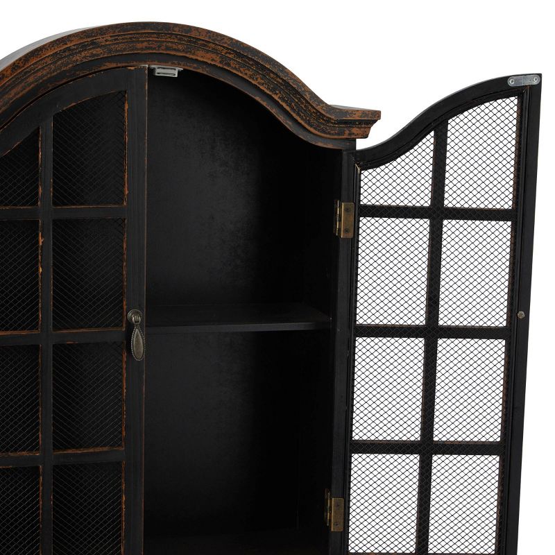  28"x22" Traditional Wood Wall Shelf with Arched Shutter Doors - Olivia & May, 4 of 8