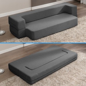 Mjkone Convertible Folding Sleeper Sofa Bed,futon Sofa Bed Memory Foam Mattress - 1 of 4