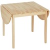 HOMCOM 55" Solid Wood Kitchen Table, Drop Leaf Tables for Small Spaces, Folding Dining Table - 4 of 4