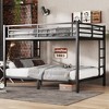 VYNXARIA Gray Metal Queen and Queen Size Bunk Beds for Teens and Adults, Space - Saving Design - 3 of 4