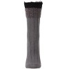 Memoi Women's Parfait Striped Fuzzy Cuff Crew Socks - 2 of 4