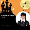 Angels Costumes Gothic Girl Black Braided Black Adult Costume Wig - 4 of 4