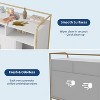 Multi-Function Cat Washroom Furniture with Barn Door, Dog Proof Feline Litter Box Enclosure with Hidden Litter Box Cover, Wooden Kitty House - 3 of 4