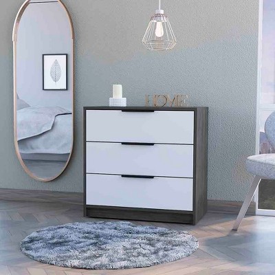 CAVINAS 3 Drawer Dresser for Bedroom with Black Metal Handle Design,Modern Chest of Drawers,Freestanding Dresser for Bedroom