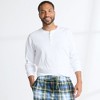 Lands' End Men's Knit Rib Pajama Henley - 4 of 4