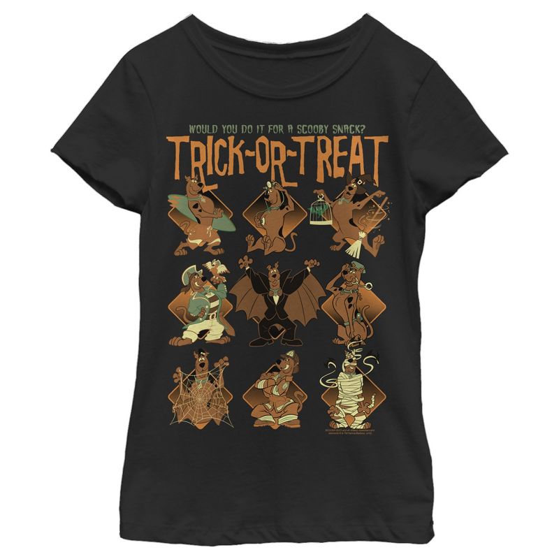 Girl's Scooby Doo Trick-Or-Treat T-Shirt, 1 of 4