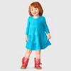 City Threads Girls Soft Jersey Cotton Long Sleeve Tiered Dress - USA-Made Comfortable & Stylish Kids/Toddlers Clothing - 3 of 4