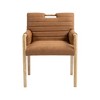 Meridian Furniture,Aimee Vegan Leather Dining Arm Chair - 3 of 4