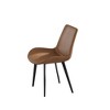 DOMETOUR Modern Dining Chair Black Metal Leg Dining Room Chairs 2Pcs - 3 of 4