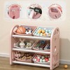 BABYYER Kids Toys Storage Organizer with 6 Removable Bins, Toy Storage Cabinet for Playroom and Bedroom, Toddler Furniture for Boys and Girls - 2 of 4