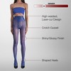 LECHERY Women's Lustrous Silky Shiny 20 Denier Sheer High-Waisted No Waistband Nylons Pantyhose Tights Stockings (1 Pair) - 3 of 4