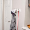 BirdRock Home Classic Hook Coat and Hat Rack - 3 Hooks - Wall Mount - White Finish - Satin Nickel Hooks - 3 of 3
