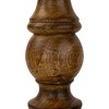 Northlight Set of 3 Walnut Brown Natural Wooden Pillar Candle Holders 10" - 4 of 4