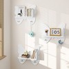 Butterfly Shaped 2 Tier Wall Shelves with Hooks, Small Floating Shelves, Butterfly Wall Decor, Nursery Book Shelves for Bedroom, Living Room,White - 4 of 4