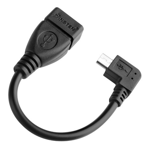 Insten Micro Usb To Usb Otg (on The Go) Host Adapter M/f Cable For