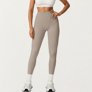 Anna-Kaci Active Women's High Waist Seam Detailed Full Length Leggings with Supportive Stretch Fabric and Sculpted Fit - 1 of 4