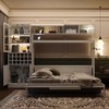 KIGFTSOD Murphy Bed Wall Bed with Sofa , Shelves USB & Light - 4 of 4