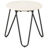 vidaXL Side Table White and Black - 4 of 4