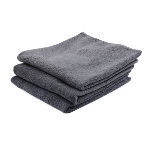 Unique Bargains 400GSM Microfiber Car Cleaning Towels Drying Washing Cloth Gray 15.7"x15.7" 3Pcs - 1 of 4