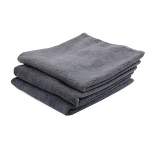Unique Bargains 400GSM Microfiber Car Cleaning Towels Drying Washing Cloth Gray 15.7"x15.7" 3Pcs