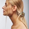 Unique Bargains Women's Acrylic Flower Hair Claw Clip Beige Green 1.97"x1.77"x1.30" 2 Pcs - 2 of 4