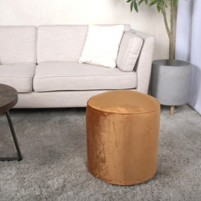 Vynxaria Shimon Cylinder Pouf ¨C Versatile Ottoman & Floor Cushion for Any Space