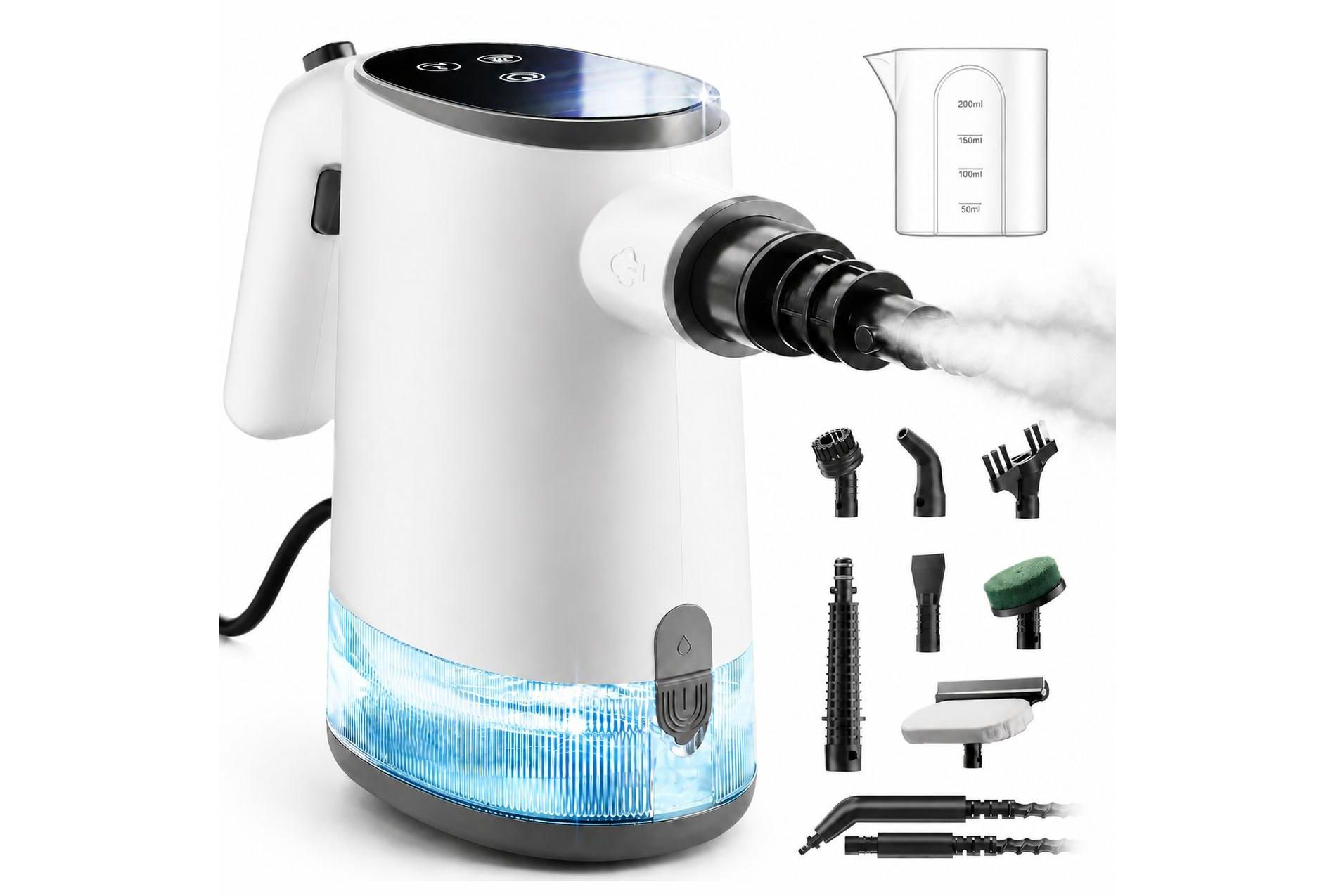 Steam Cleaner,Portable Steamer for Cleaning with 650mL Water Tank, 15s Fast Heating, Pressurized Steam Cleaner for Home