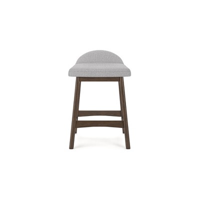 Set of 2 Color Grey Signature Design by Ashley Lyncott Counter Height Upholstered Barstool with Foam Cushion, Set of 2, Light Gray