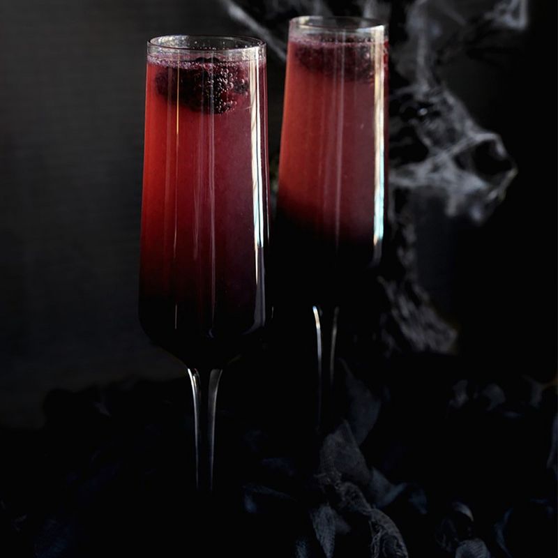JoyJolt Black Swan Champagne Glasses - Set of 2 Premium Crystal Glassware - 7.3 oz, 6 of 8