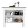 INFURNIC Kitchen Carts and Islands Kitchen Island with Open Storage Shelves and Spacious Prep Surface, Multicolored, 27.5"*40.5"*35.4" - 3 of 4
